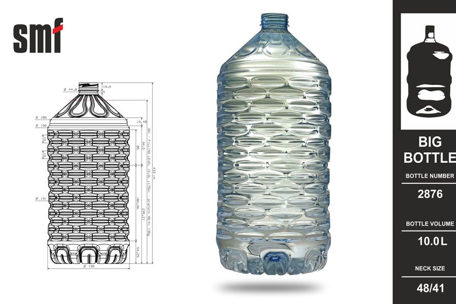 Big plastic bottle No. 2876, volume 10.0l
