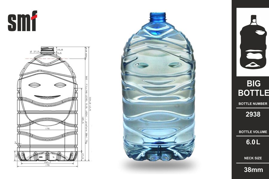 Big plastic bottle No. 2938, volume 6.0l