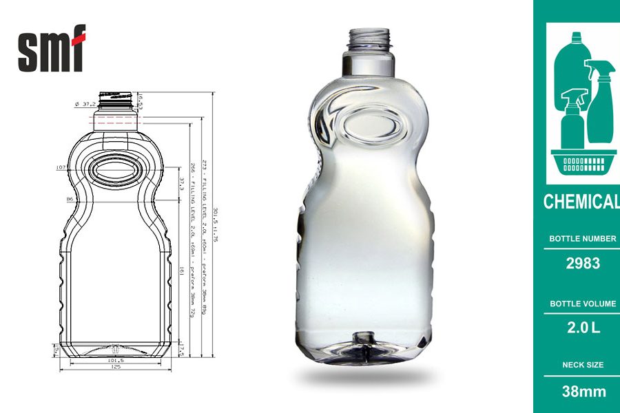 Chemical bottle No. 2983, volume 2.0l