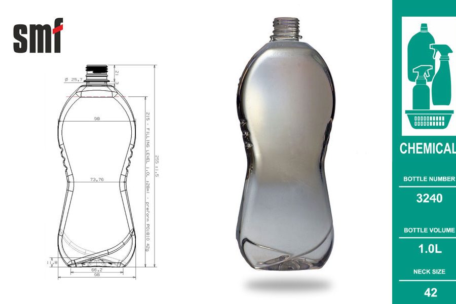 Chemical bottle No. 3240, volume 1.0l