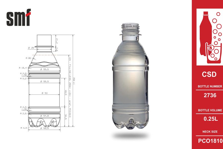 Carbonated Drink Bottle No. 2736, volume 0.25l