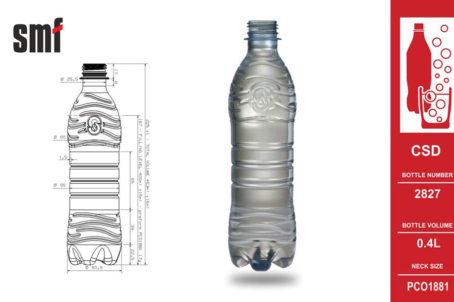 Carbonated Drink Bottle No. 2827, volume 0.4l