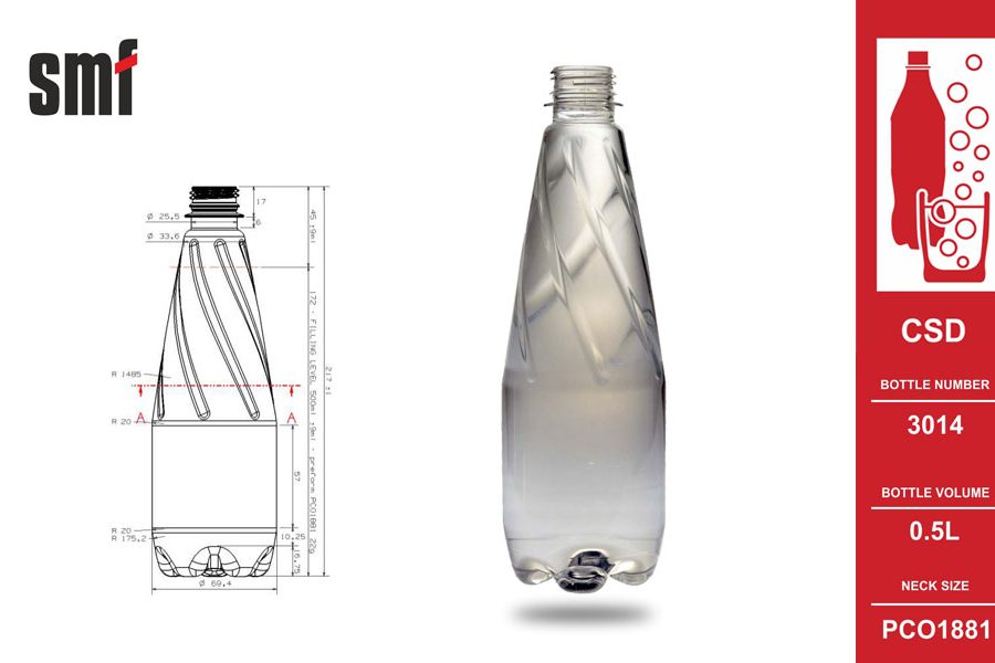 Carbonated Drink Bottle No. 3014, volume 0.5l