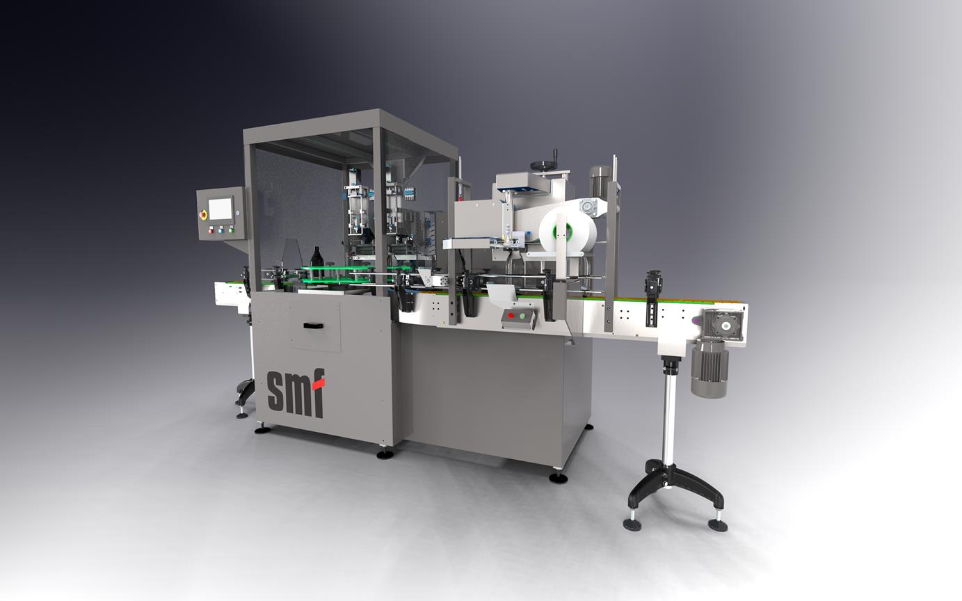 Machine for application  paper decoration on bottle cap