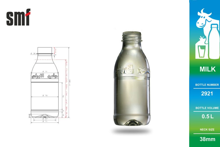 Milk bottle No. 2921, volume 0.5l